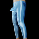 Glasscock Gloss Thermal Long Johns in Blue side view